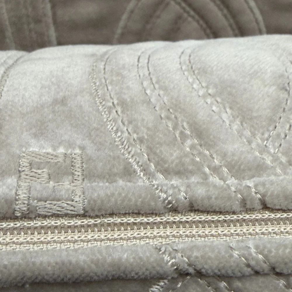 Fendi Velvet Cream Accent pair of Pillows